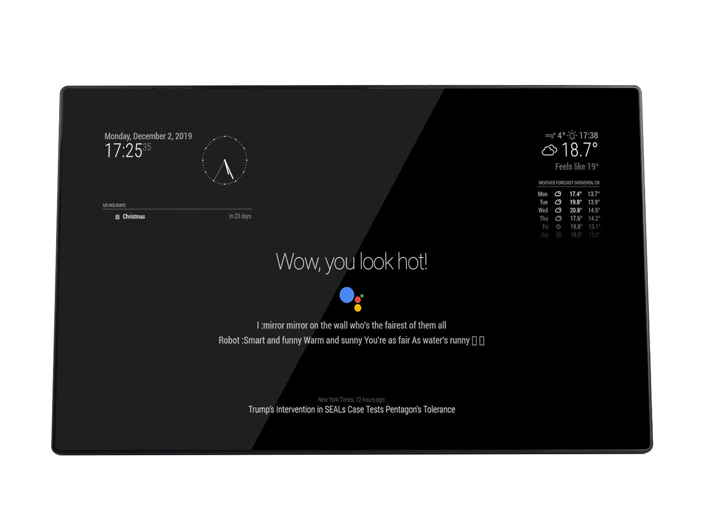 13.3inch Magic Mirror, Voice Assistant, Touch Control