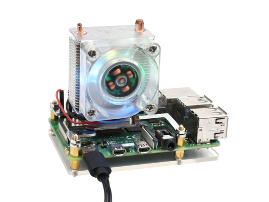 ICE Tower CPU Cooling Fan for Raspberry Pi, Super Heat Dissipation, Supports Raspberry Pi 4/3B+/3B