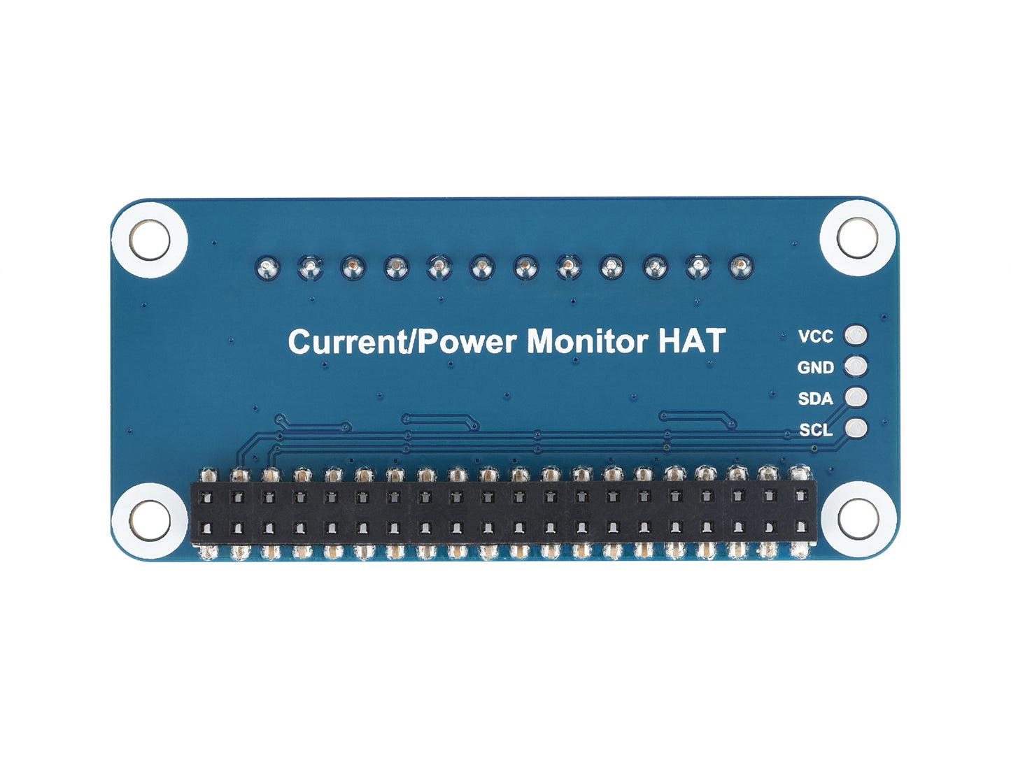 4-ch Current/Voltage/Power Monitor HAT for Raspberry Pi, I2C/SMBus