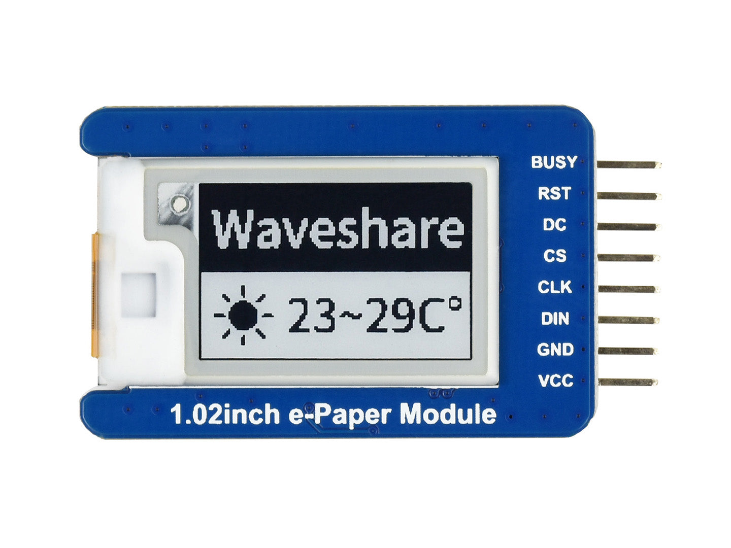128×80, 1.02inch E-Ink display module, black/white dual-color