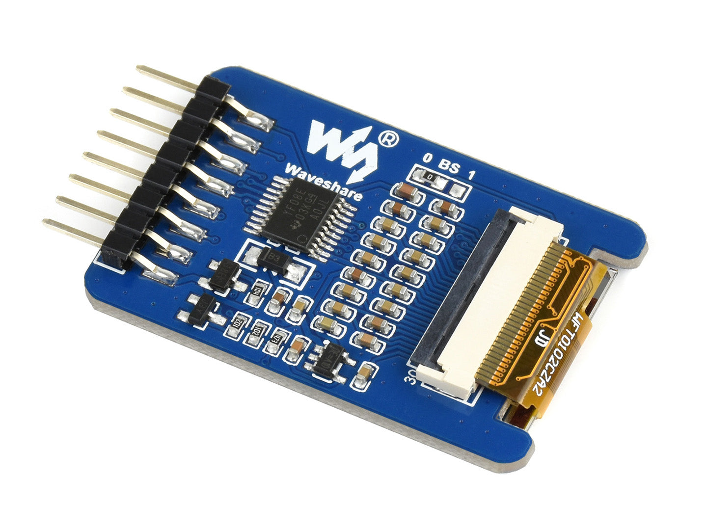 128×80, 1.02inch E-Ink display module, black/white dual-color