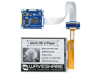 1448×1072 high definition, 6inch E-Ink display HAT for Raspberry Pi