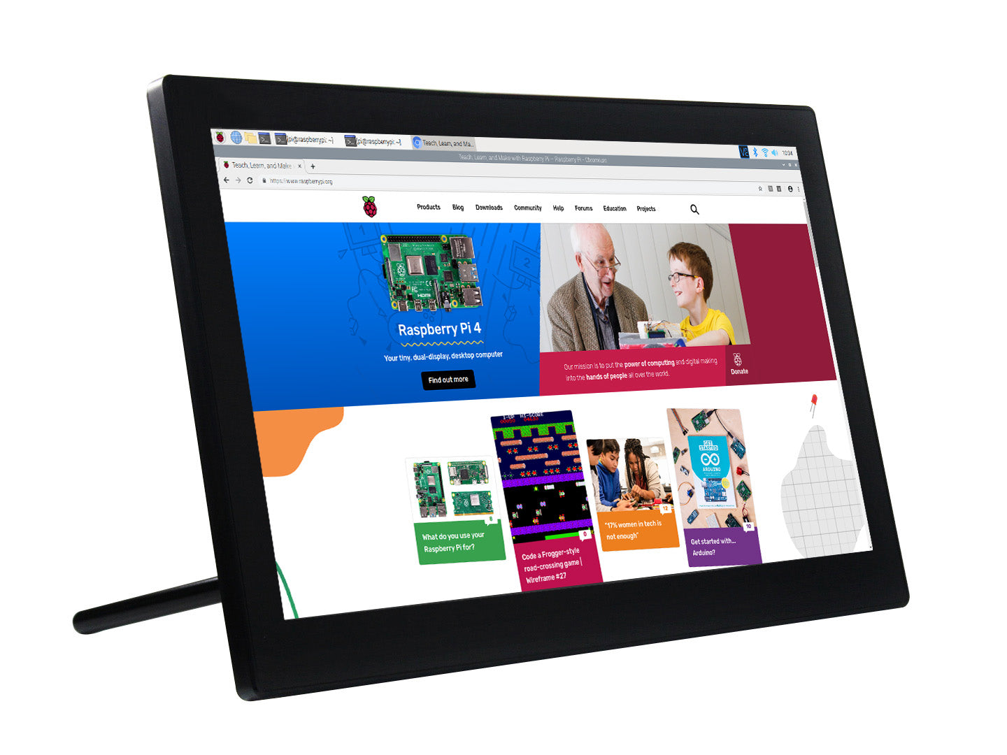 13.3inch Mini-Computer Powered by Raspberry Pi 3A+, HD Touch Screen