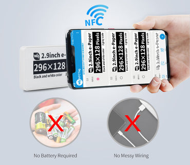 2.9inch Passive NFC-Powered e-Paper, No Battery