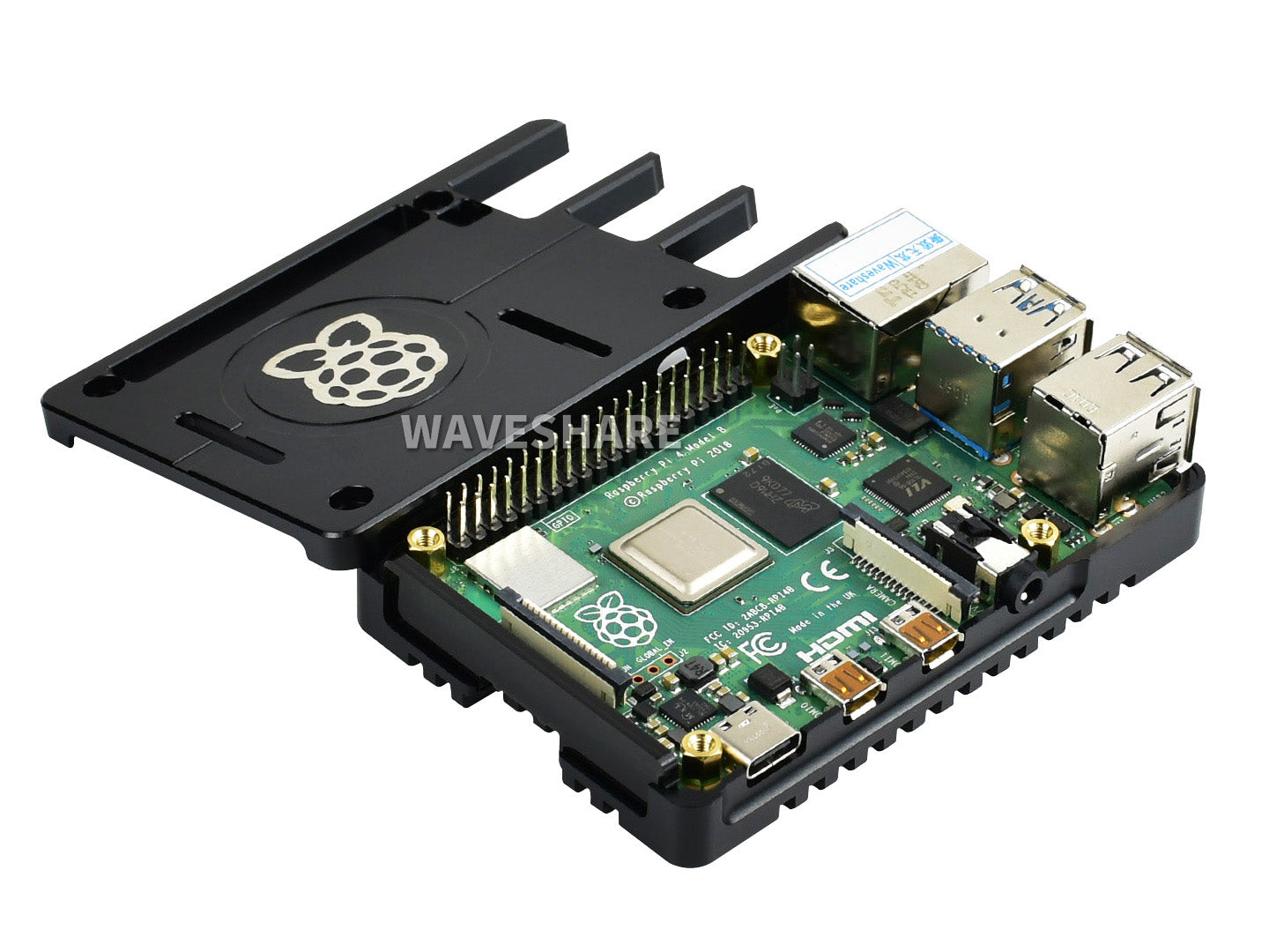Lightweight Aluminum Alloy Case for Raspberry Pi 4, CNC Processing