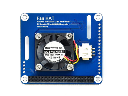 PWM Controlled Fan HAT for Raspberry Pi, I2C, Temperature Monitor