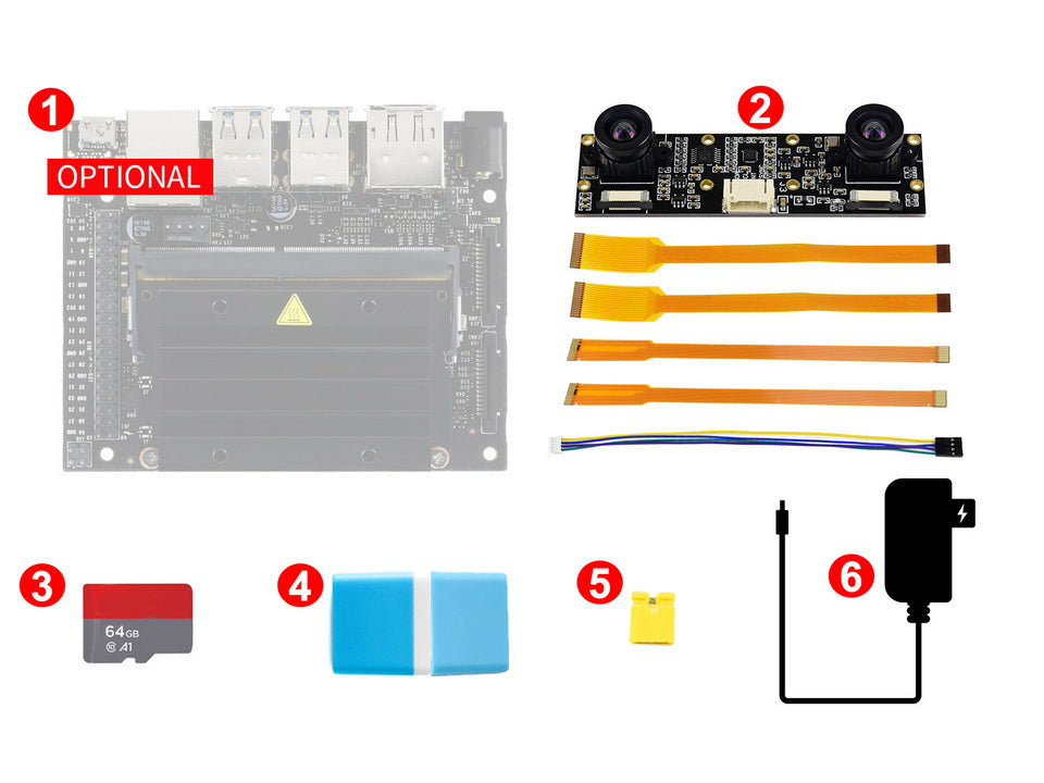 Jetson Nano  Development Pack (Type D), with Binocular Camera, TF Card