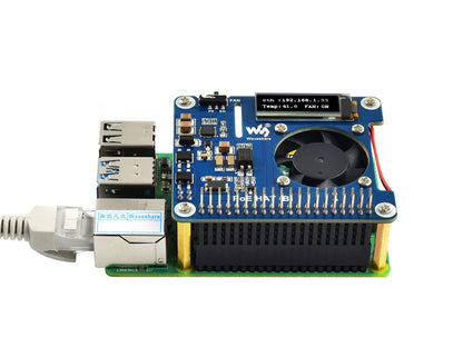 Power over Ethernet HAT (B) for Raspberry Pi 3B+/4B and 802.3af PoE network