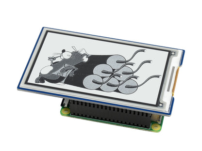 3.7inch e-Paper e-Ink Display HAT For Raspberry Pi, 480×280, Black / White, 4 Grey Scales, SPI