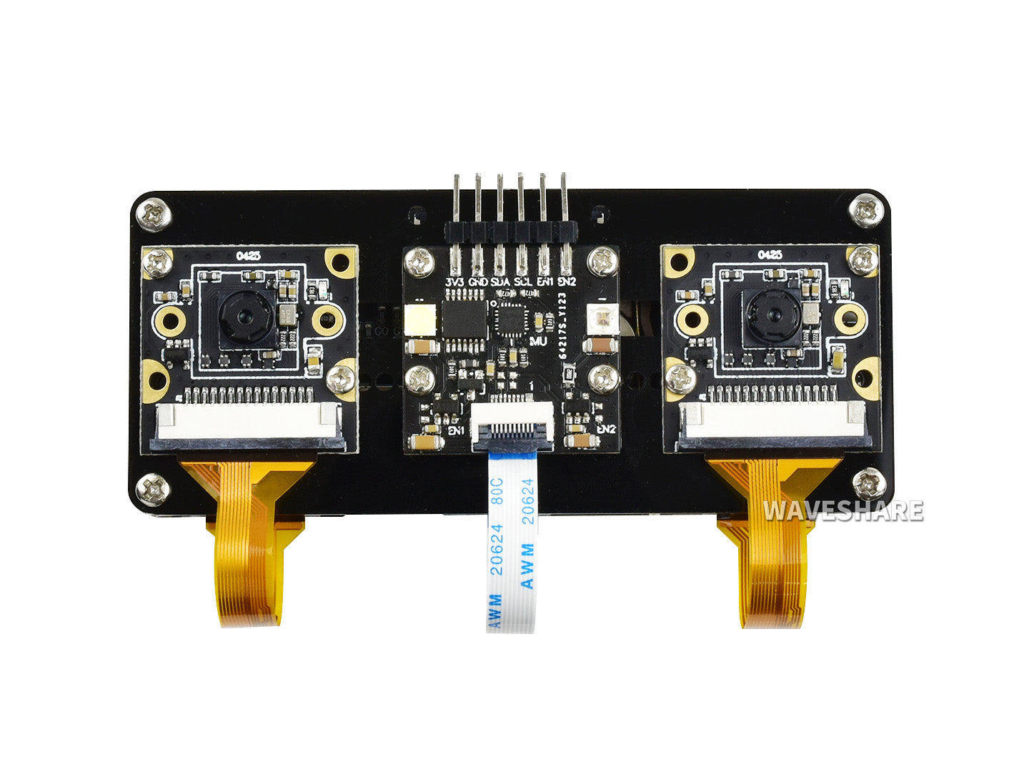 Binocular Stereo Vision Expansion Board For Raspberry Pi Compute Module, Small Size
