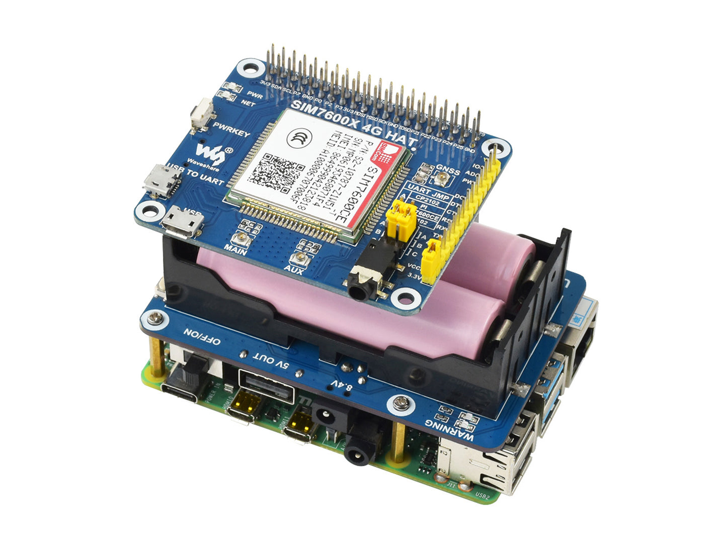 Uninterruptible Power Supply UPS HAT For Raspberry Pi, Stable 5V Power Output