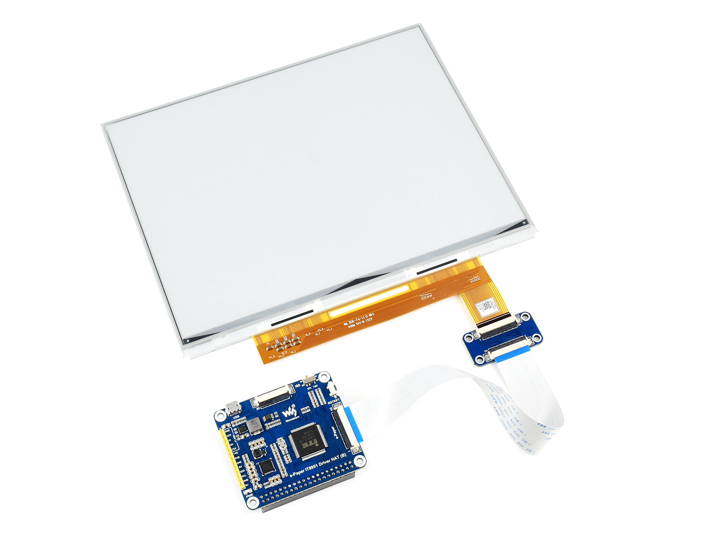 10.3inch e-Paper e-Ink Display HAT For Raspberry Pi, 1872×1404, Black / White, 16 Grey Scales, USB / SPI / I80
