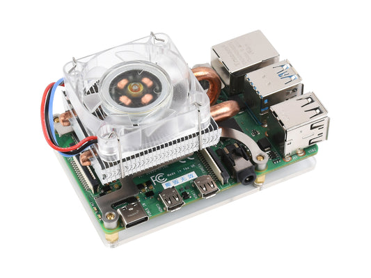Low-Profile ICE Tower Cooling Fan for Raspberry Pi 4B/3B+/3B, Super Heat Dissipation