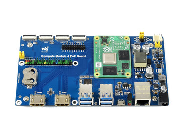 Raspberry Pi Compute Module 4 IO Board With PoE Feature, for all Variants of CM4