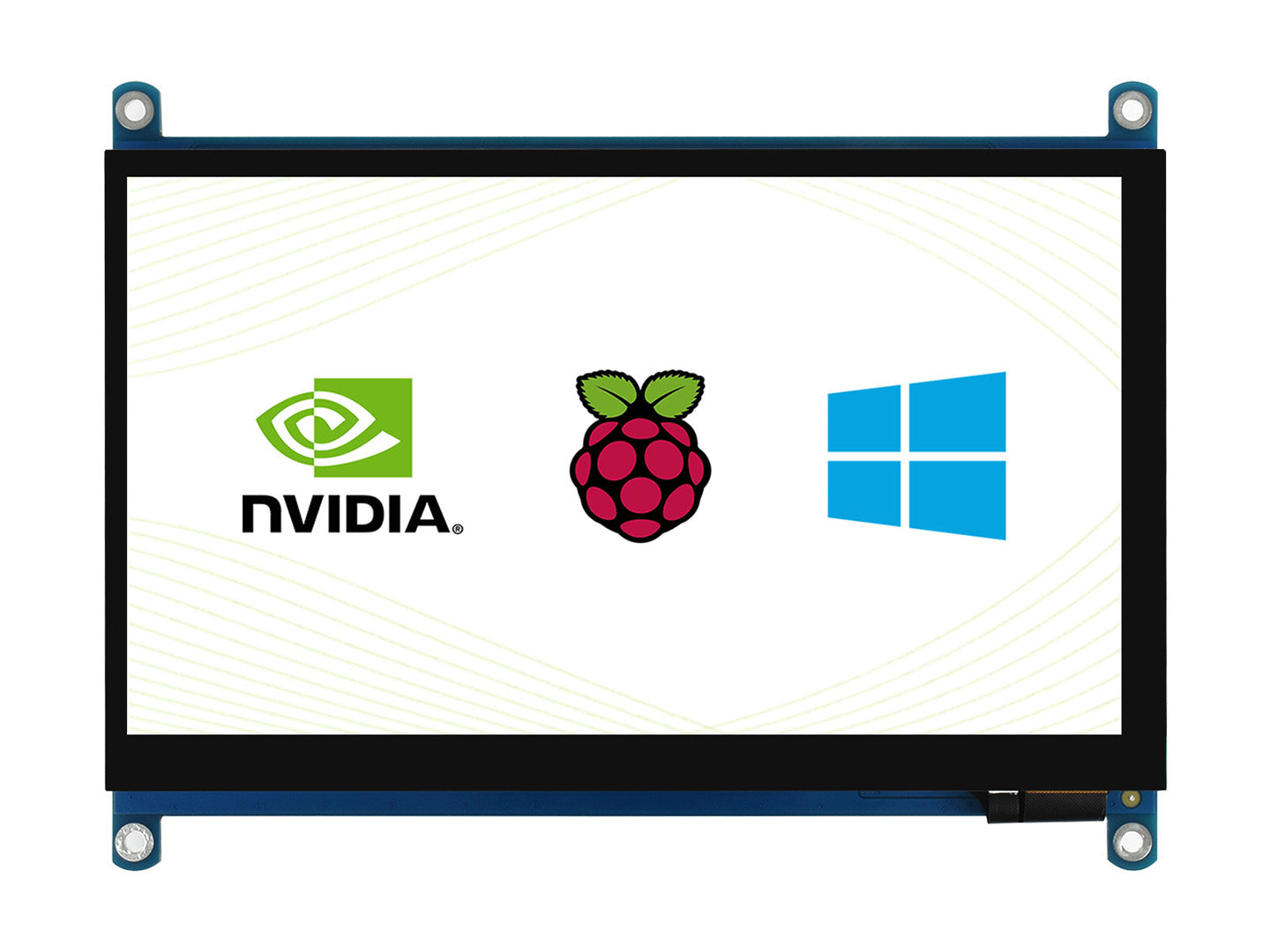 7inch QLED Quantum Dot Display, Capacitive Touch, 1024×600, G+G Toughened Glass Panel, Various Systems Support