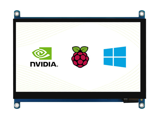 7inch QLED Quantum Dot Display, Capacitive Touch, 1024×600, G+G Toughened Glass Panel, Various Systems Support