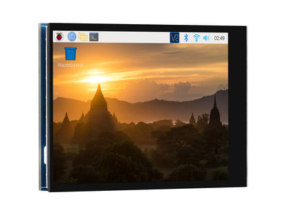 2.8inch Capacitive Touch Screen LCD for Raspberry Pi, 480×640, DPI, IPS, Optical Bonding Toughened Glass Cover, Low Power