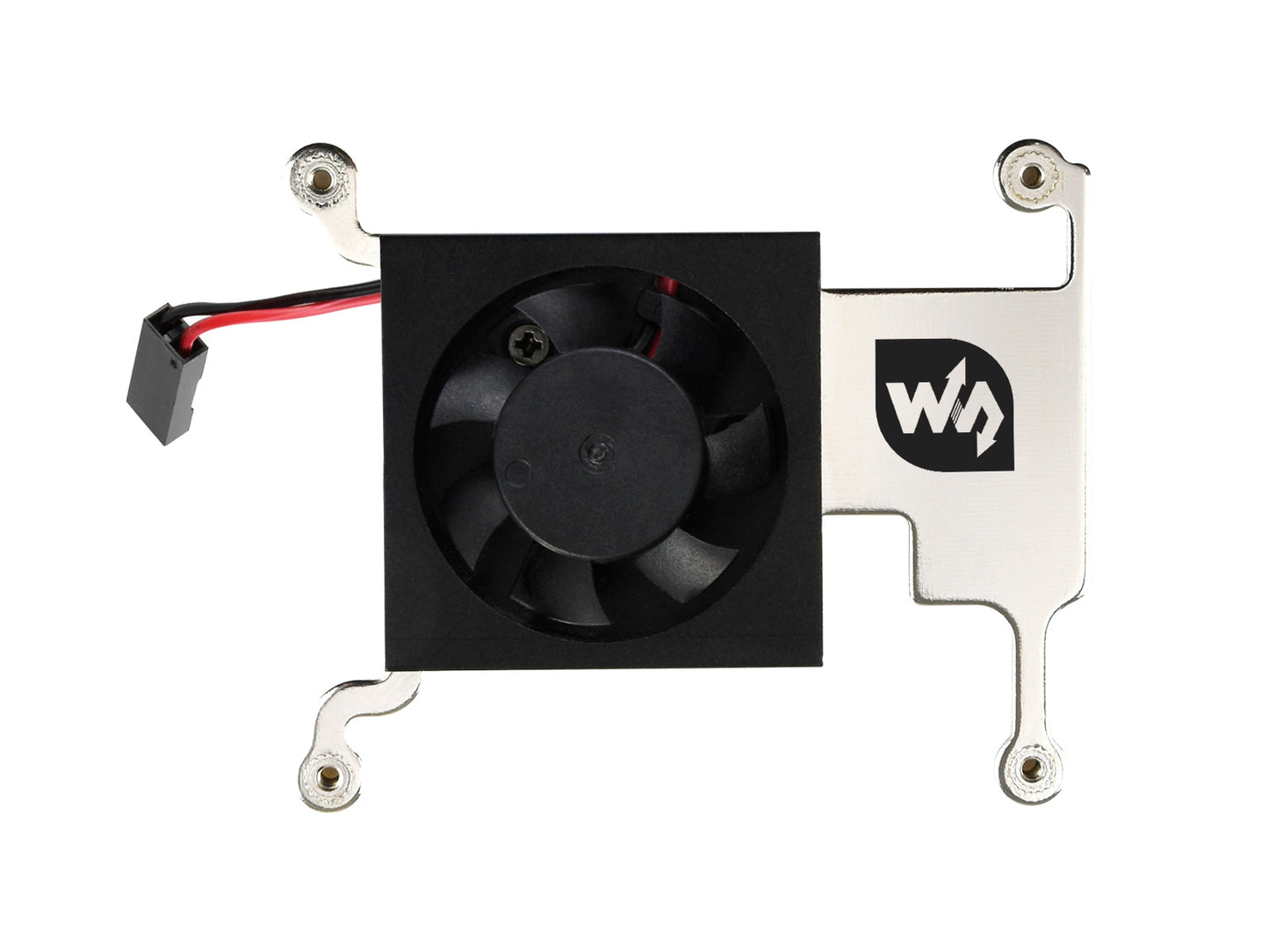 Low-Profile CPU Cooling Fan for Raspberry Pi 4B/3B+/3B, with Aluminum Alloy Bracket