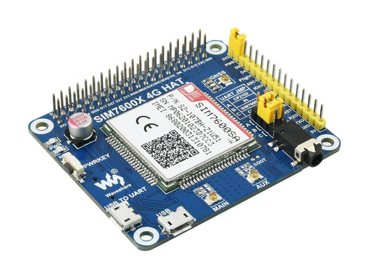 SIM7600SA-H 4G HAT for Raspberry Pi, 4G / 3G / 2G / GNSS, for Australia, New Zealand, Taiwan (China), Latin America