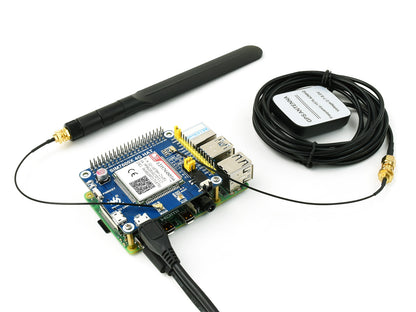 SIM7600SA-H 4G HAT for Raspberry Pi, 4G / 3G / 2G / GNSS, for Australia, New Zealand, Taiwan (China), Latin America