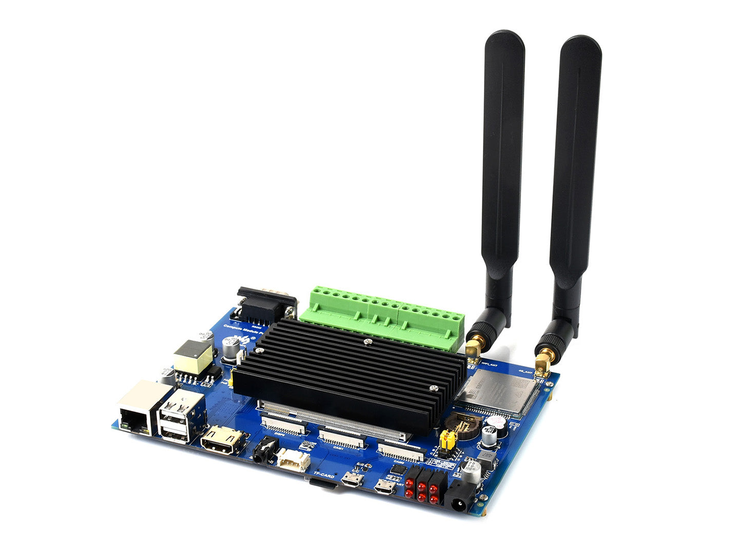 Compute Module Industrial IoT Base Board, 4G / PoE Feature, For Raspberry Pi CM4S / CM3 Series
