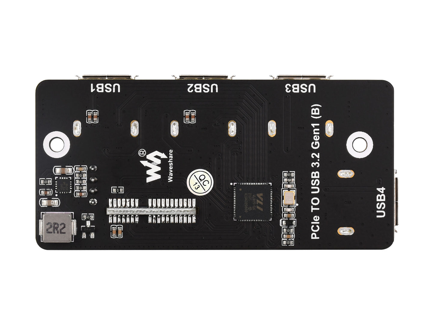 PCIe TO USB 3.2 Gen1 Adapter, for Raspberry Pi Compute Module 4 IO Board, 4x HS USB