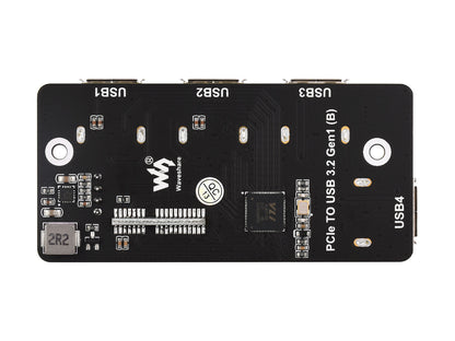 PCIe TO USB 3.2 Gen1 Adapter, for Raspberry Pi Compute Module 4 IO Board, 4x HS USB