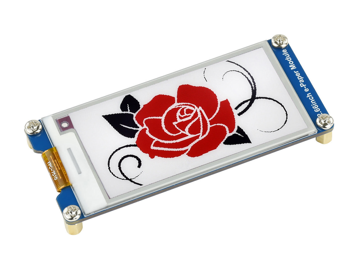 2.66inch E-Paper E-Ink Display Module (B), 296×152, Red / Black / White, SPI
