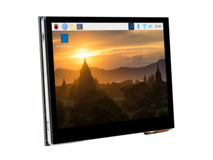 3.5inch Capacitive Touch Screen LCD For Raspberry Pi, 640×480, DPI, IPS, Toughened Glass Cover, Low Power