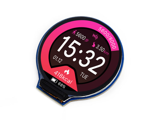 240×240, General 1.28inch Round LCD Display Module, 65K RGB