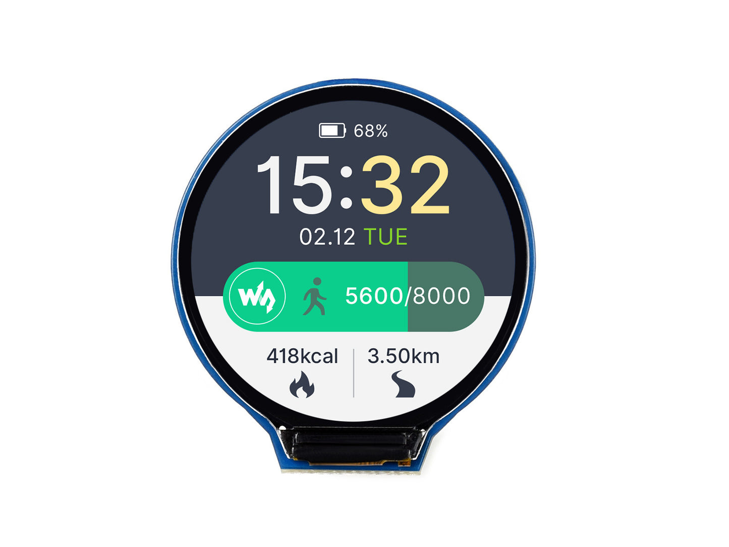 240×240, General 1.28inch Round LCD Display Module, 65K RGB