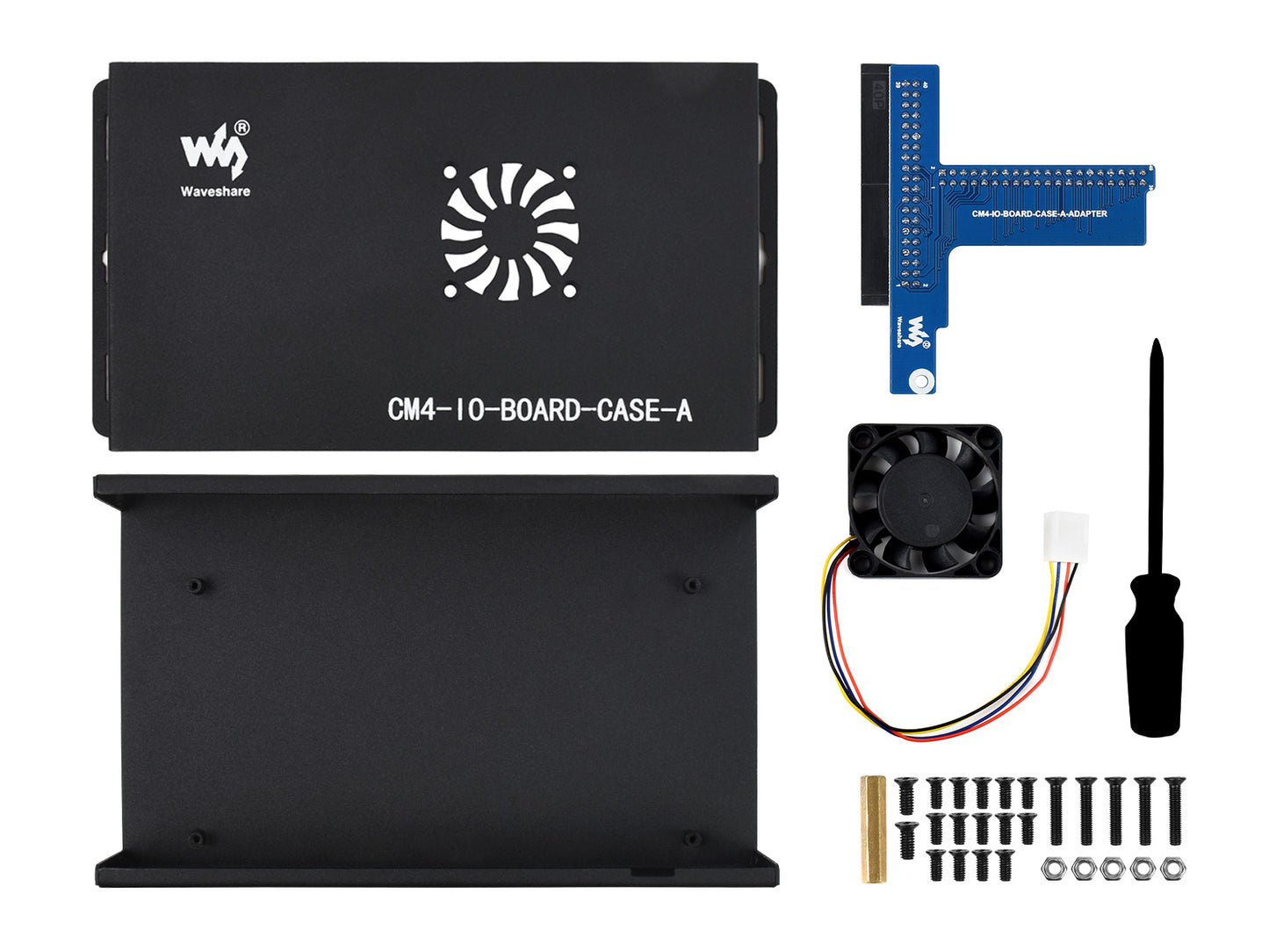 Metal Box (A) for Raspberry Pi Compute Module 4 IO Board, with Cooling Fan