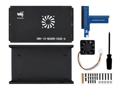 Metal Box (A) for Raspberry Pi Compute Module 4 IO Board, with Cooling Fan