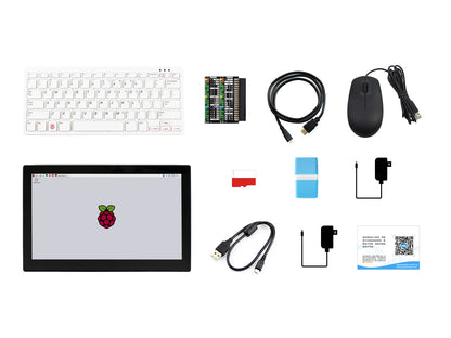 Raspberry Pi 400 with Third-Party Accessories, and 13.3inch HDMI Touch Display