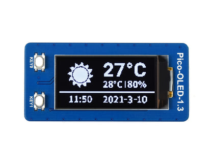 1.3inch OLED Display Module for Raspberry Pi Pico, 64×128, SPI/I2C