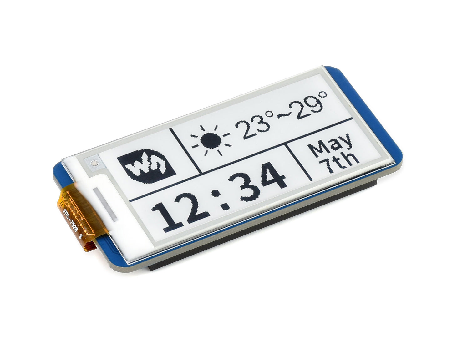 2.13inch E-Paper E-Ink Display Module for Raspberry Pi Pico, 250×122, Black / White, SPI