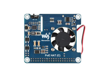 Power over Ethernet HAT (C) for Raspberry Pi 3B+/4B, 802.3af/at-compliant