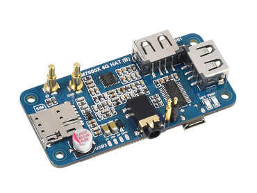 SIM7600G-H 4G HAT (B) for Raspberry Pi, LTE Cat-4 4G / 3G / 2G Support, GNSS Positioning, Global Band