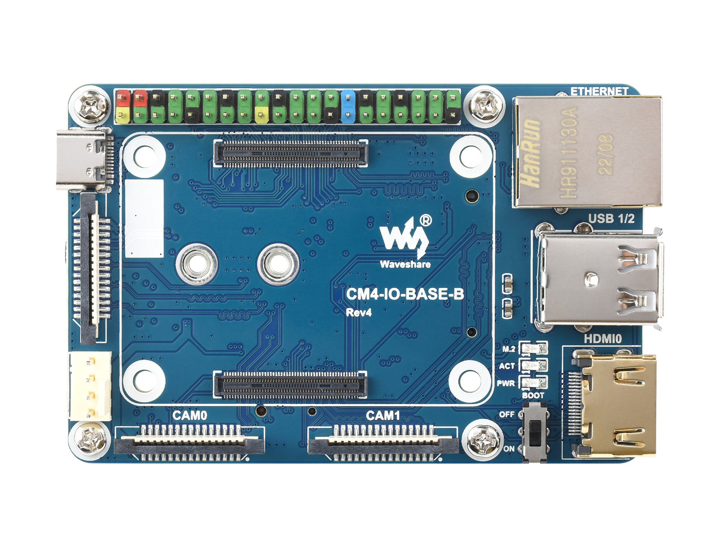CM4-IO-BASE-BOX-B + USB HDMI Adapter, for Raspberry Pi Compute Module 4