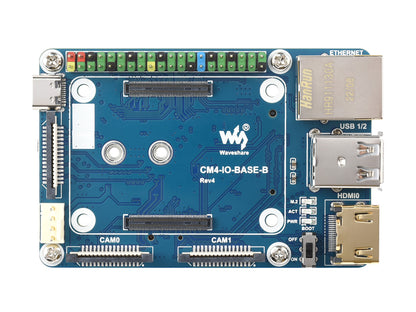 CM4-IO-BASE-BOX-B + USB HDMI Adapter, for Raspberry Pi Compute Module 4
