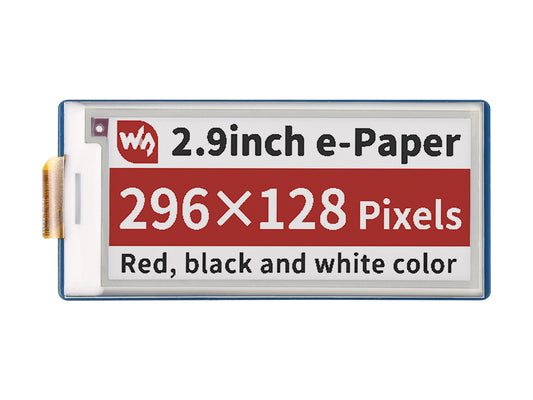 2.9inch E-Paper E-Ink Display Module (B) for Raspberry Pi Pico, 296×128, Red / Black / White, SPI