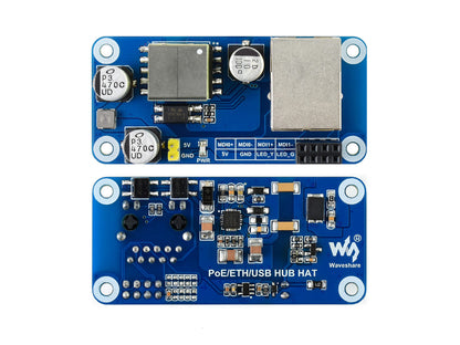 PoE Ethernet / USB HUB HAT for Raspberry Pi Zero, 1x RJ45, 3x USB