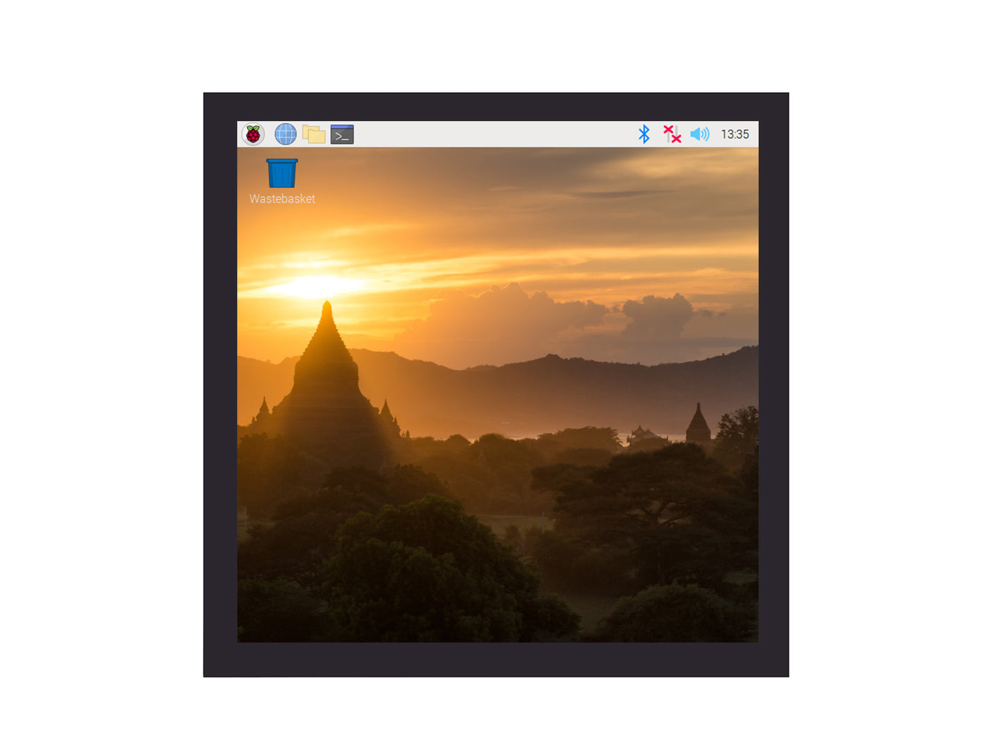 4inch Square Capacitive Touch Screen LCD (C) for Raspberry Pi, 720×720, DPI, IPS, Toughened Glass Cover, Low Power