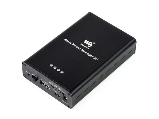 Solar Power Manager (B), Embedded 10000mAh Li-Po Battery, Supports 6V~24V Solar Panels