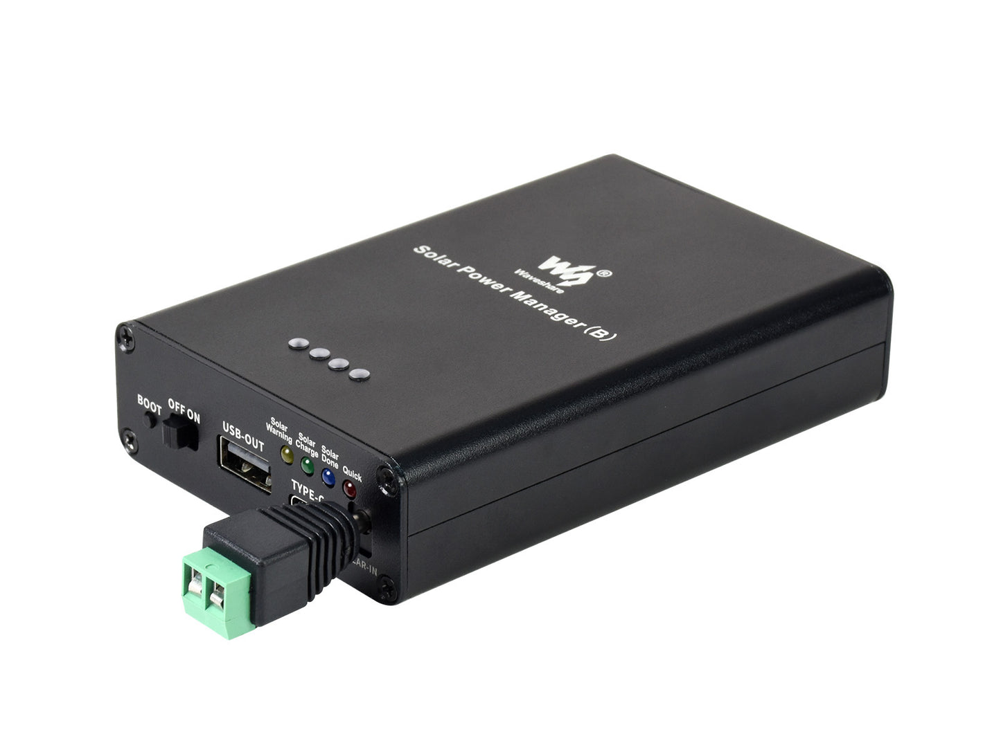 Solar Power Manager (B), Embedded 10000mAh Li-Po Battery, Supports 6V~24V Solar Panels