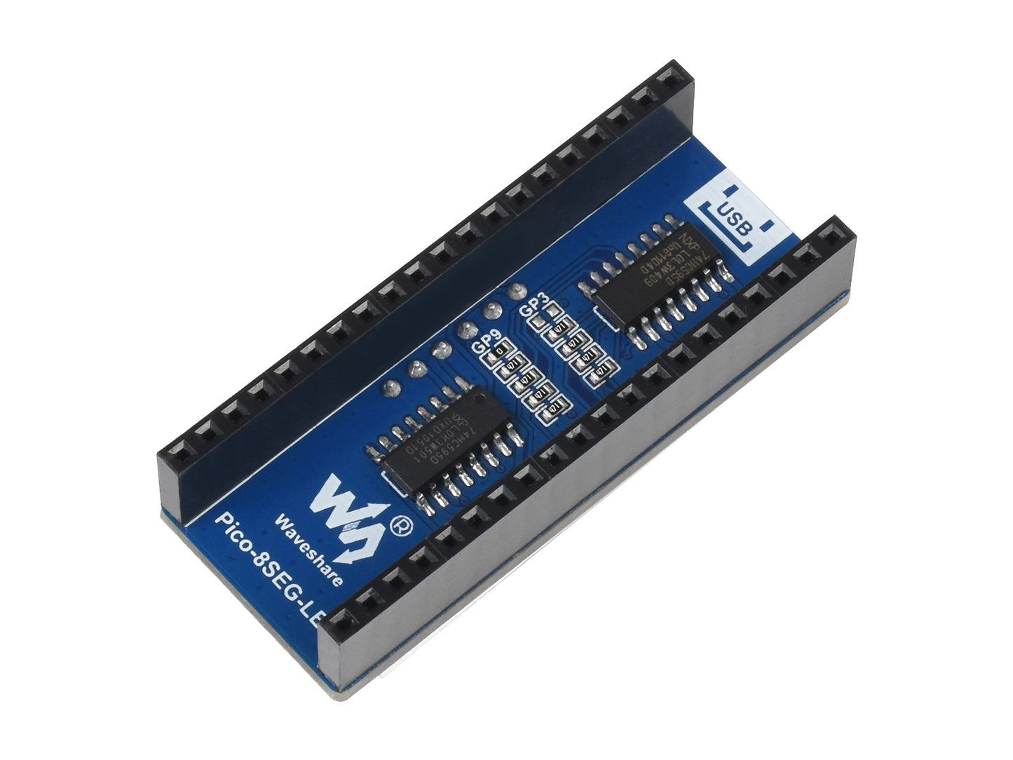 4-digit 8-segment Display Module for Raspberry Pi Pico, SPI-compatible