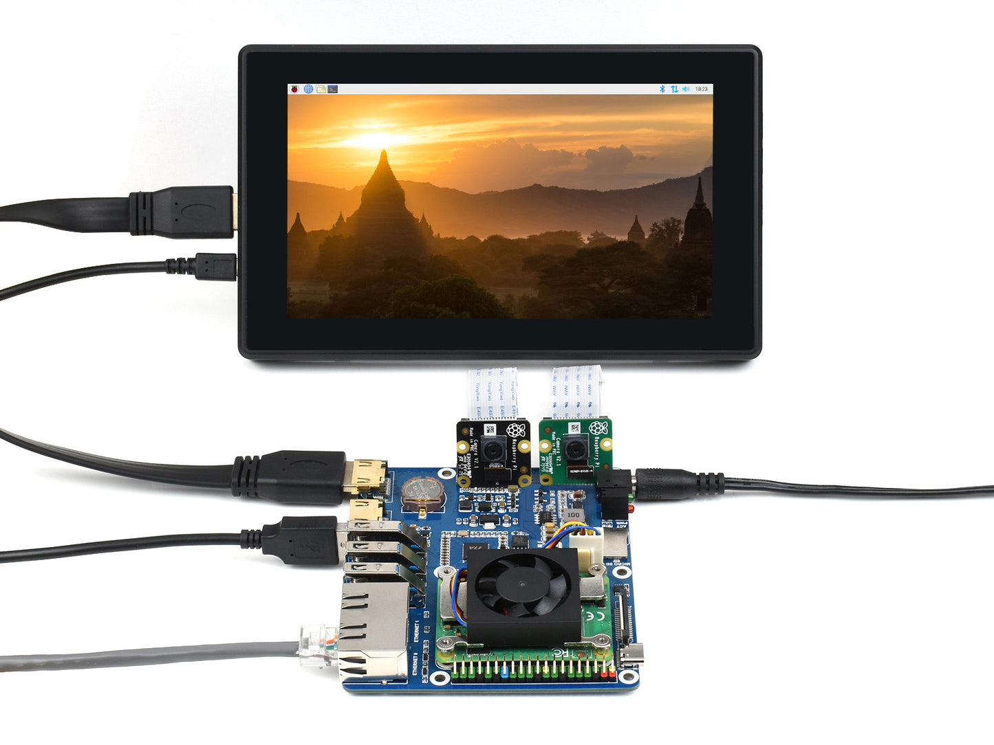Dual Gigabit Ethernet Base Board Designed for Raspberry Pi Compute Module 4