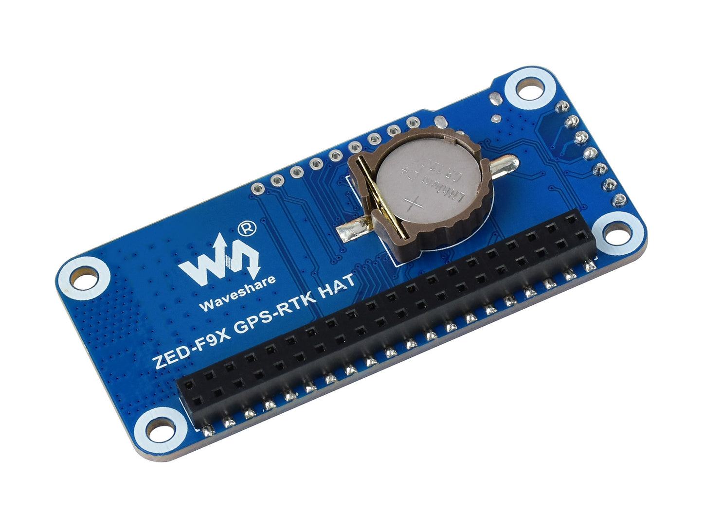 ZED-F9P GPS-RTK HAT for Raspberry Pi, Centimeter Level Accuracy, Multi-Band RTK Differential GPS Module