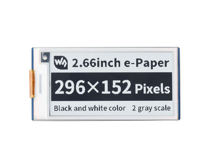 2.66inch E-Paper E-Ink Display Module for Raspberry Pi Pico, 296×152, Black / White, SPI