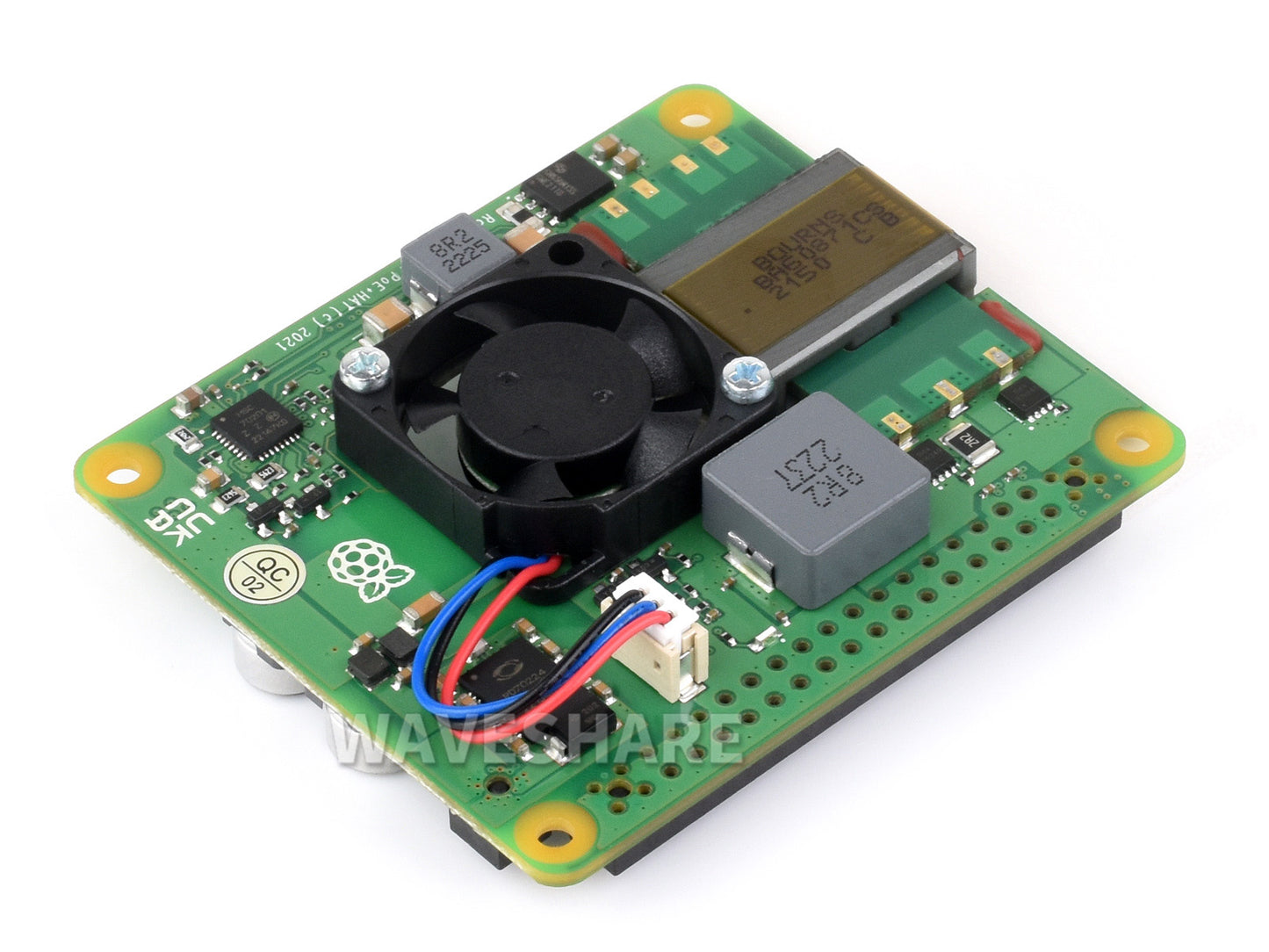 Raspberry Pi PoE+ HAT for Raspberry Pi 3B+/4B, 802.3af/at-compliant